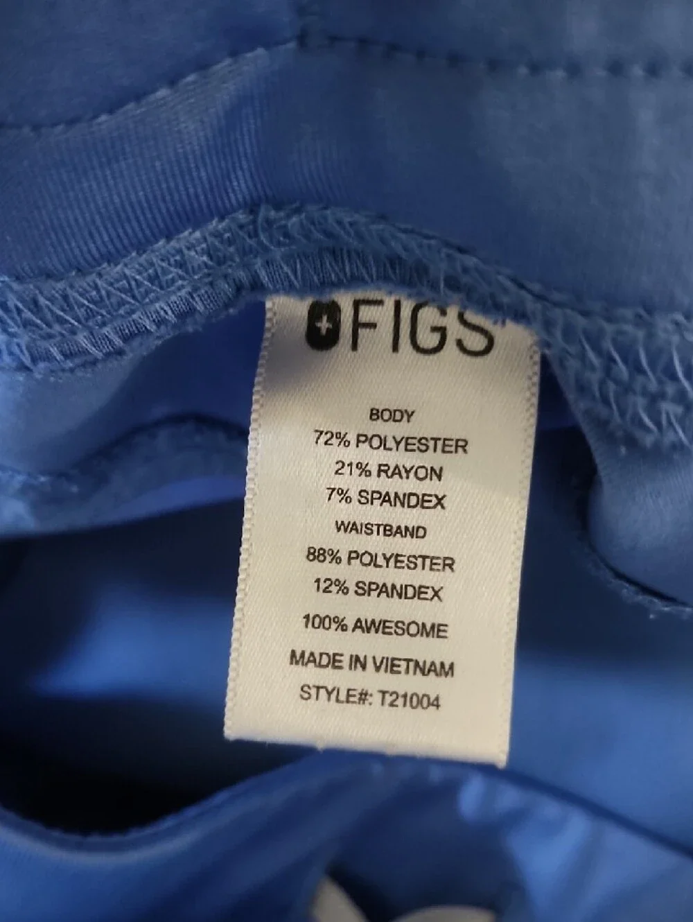 Figs Men's Jogger Scrub Pants in Royal Blue Euc SMALL